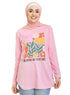 Pink Printed Long - Sleeve Design 14 - Khotwh